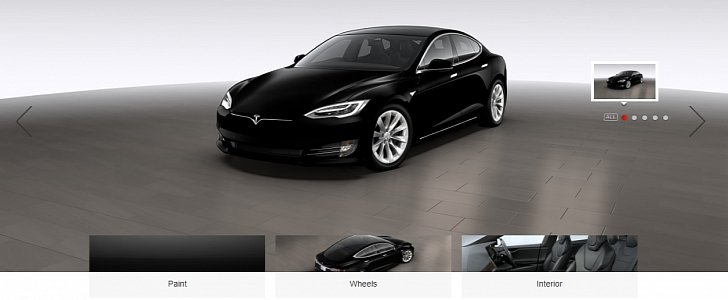 Tesla Model S configurator (UK)