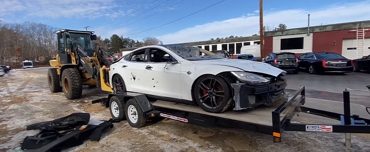 Tesla Model S donor for V8 swap project