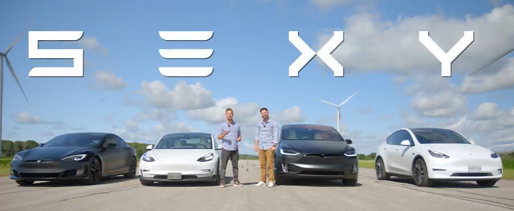 Tesla Model S vs. 3 vs. X vs. Y: The S3XY Performance Drag Race Is Here