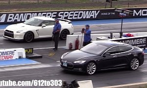 Tesla Model S vs Nissan GT-R Drag Race Will Not Surprise You