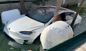 Tesla Model X Is the Real Swim Shady, Goes Dipping Into the Sea Causing the Water to Boil