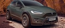 Tesla Model X Off-Road Rendering Is Based On RevoZport's R-Zentric Body Kit