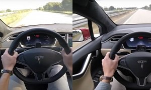 Tesla Model X P90D vs. Model S 0-155 MPH Acceleration Comparison Shows Speed Gap