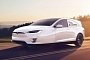 Tesla Model X Three-Wheeler Rendered as Reliant Robin Comeback