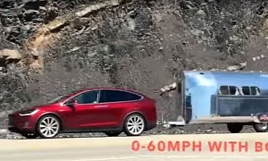 Tesla Model X Towing a Trailer Would Still Beat Most Sports Cars to 60 MPH