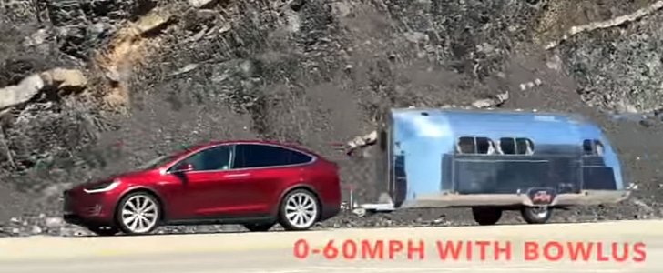 Tesla Model X trailer test