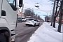 Tesla Model Y Pulls a Semi Stuck in Snow, Now That's Quite an Advert