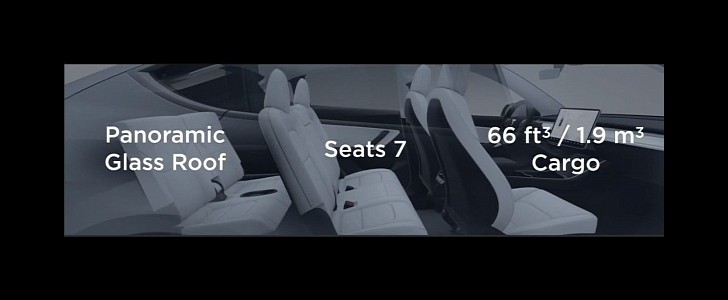 Tesla Model Y seven-seat rendering