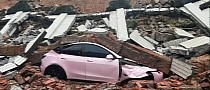 Tesla Model Y That Refused To Crumble Under the Rubble in China Has the Most Unusual Story