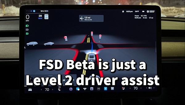 Tesla officially calls FSD Beta a "Level 2 driver support feature"