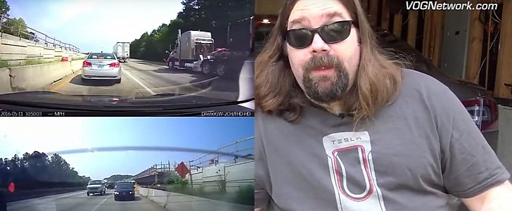Bobby Blackwolf and his Model S Autopilot half-crash