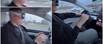 Tesla Owner Wears Apple Vision Pro While Driving With FSD Beta Turned On, Police Stop Him