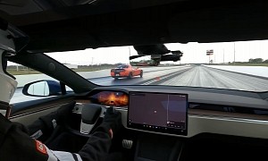 Tesla Plaid Drags 9-Second Whipple Dodge Challenger Hellcat, Did Someone Get Stomped?