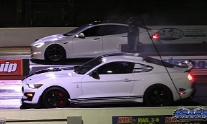 Tesla Plaid Drags Shelby Mustang GT500, Absolute Destruction Is the New Normal
