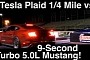 Tesla Plaid Looking for 9-Sec Cars Meets Turbo'd Ford Mustang GT, Could Be Anyone's Game