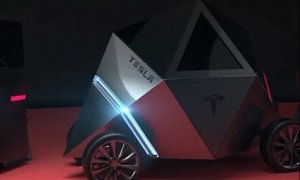 Tesla Pod Looks Like a Diamond on Wheels, Has a Single Seat