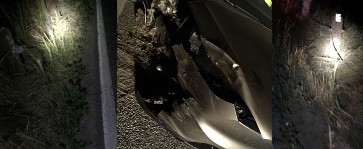 Tesla Model X Montana crash aftermath