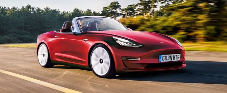 Mazda Miata inspires Tesla Roadster rendering
