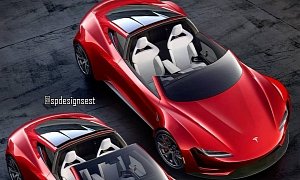 Tesla Roadster "Freeflow" Concept Has Chopped Windshield, Sleek Widebody