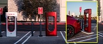 Tesla's 50,000th Supercharger Stall Is Finished in Ultra Red, Here's Where You'll Find It