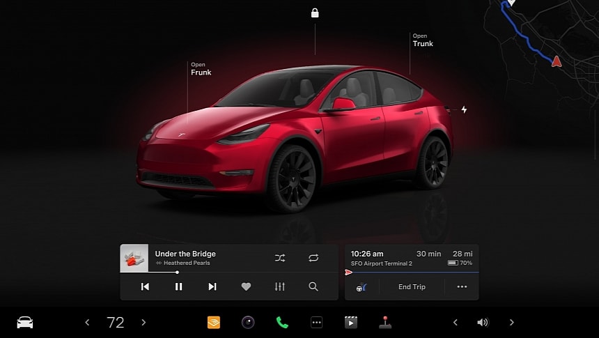 Tesla's Spring update brings new features to older vehicles with Intel processors
