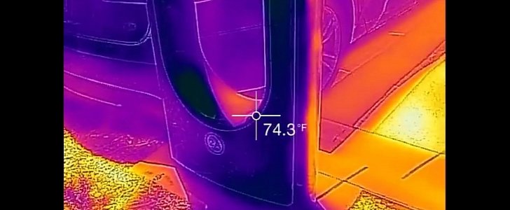Tesla Supecharger Thermal Image