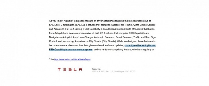 Tesla's stance on Autopilot and FSD