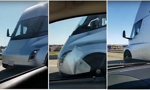 Tesla Semi Spotted on the Highway Between Fremont and the Gigafactory