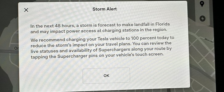 Tesla sends warning and tips to owners soon to be affected by hurricane Ian in Florida
