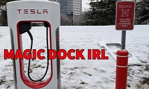 Tesla Starts Installing and Testing Magic Docks on Superchargers in the U.S.