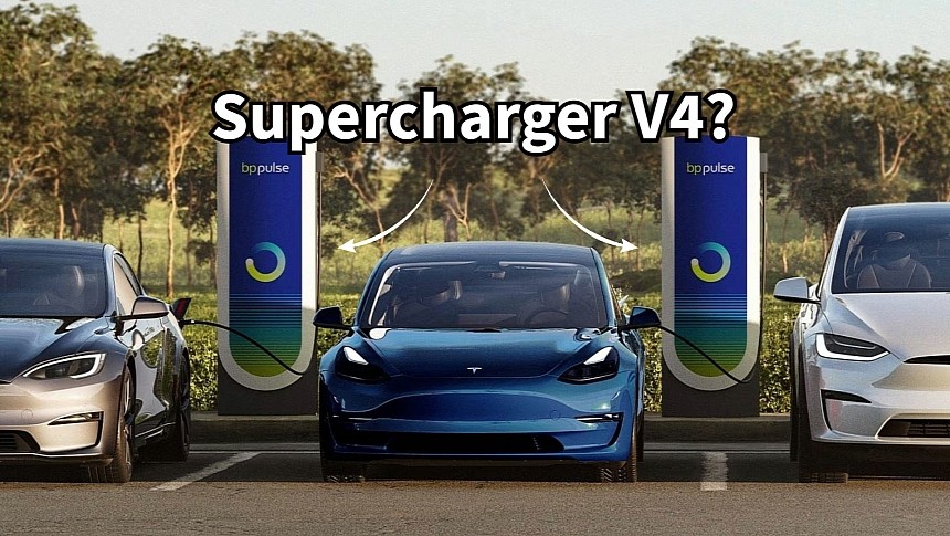 BP photoshopped V4 chargers on Tesla Supercharger picture