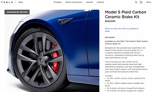 Tesla To Offer $20,000 Carbon Ceramic Brakes for the Model S Plaid Next Year