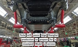 Tesla To Pause Part of Giga Shanghai Production To Prepare for Revamped Model 3 Version