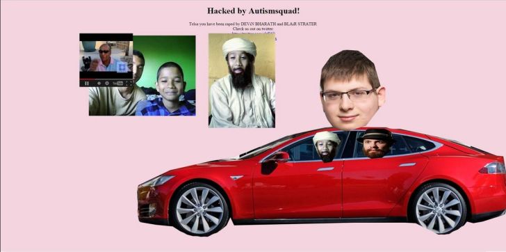Tesla website hacked 