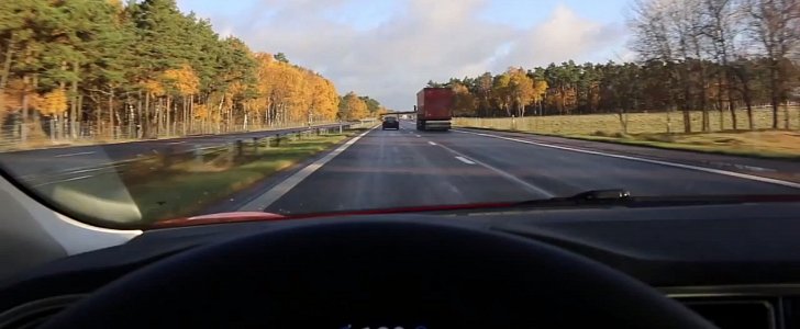 Tesla Model S driving on Autopilot in Europe