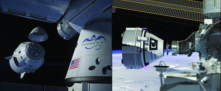 SpaceX Crew Dragon and Boeing CST-100 capsules