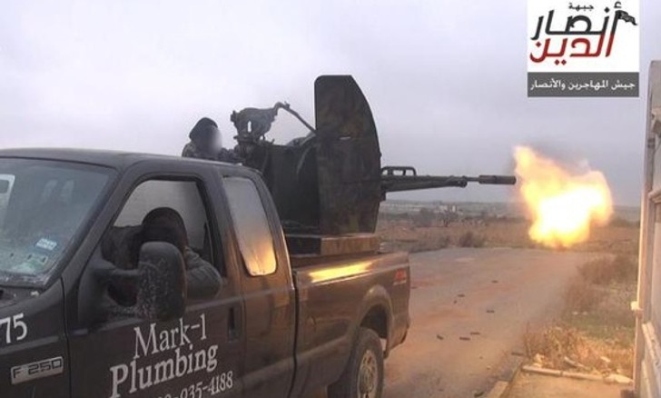 Old Ford F-250 Is Now Used by Terrorists as Anti-Aircraft Gun Platform