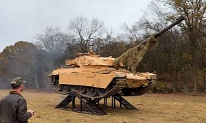 Texas: Remote-Controlled Full-Size Battle Tank Smashes Things for Social Media Adulation