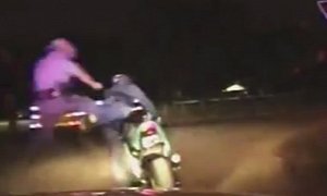 Texas Trooper Goes Chuck Norris on Fugitive Biker Previously Shot and Now Surrendering