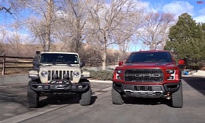 TFL Compares the Fuel Economy of a Ford F-150 Raptor and a Lifted Jeep Gladiator