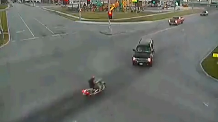 Classic bike accident