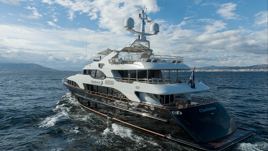 Checkmate is the 100th fiberglass yacht built by Benetti