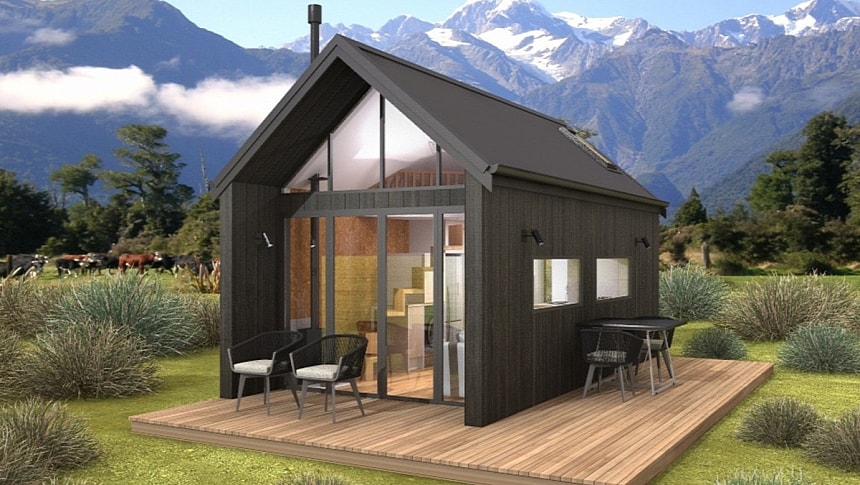 The Rakiura is a compact, modern abode designed to easily withstand even the harshest climate in New Zealand