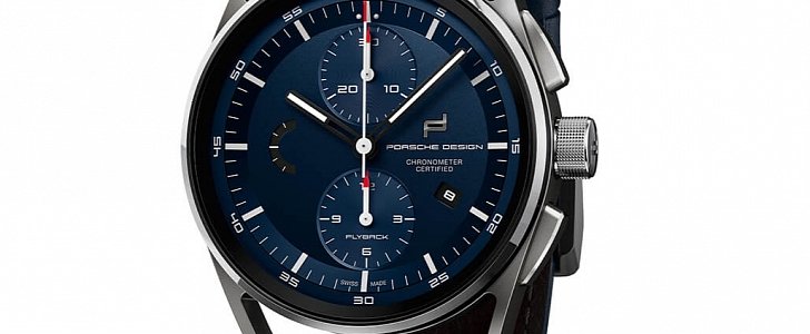 photo of The 1919 Chronotimer Flyback Blue & Leather Puts a Porsche 911 on Your Wrist image