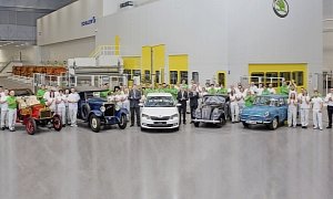 The 19th Millionth Skoda is a White Fabia