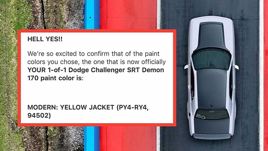 2023 Dodge Challenger SRT Demon 170 Jailbreak special paint color program