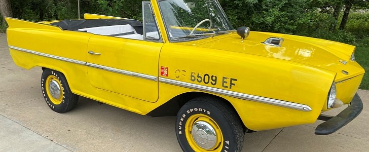 A 1967 Amphicar is being offered at auction, in need of some TLC before it hits the road (and water) again
