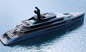 The Apache Superyacht Concept Has Striking Design, a Flying Pool