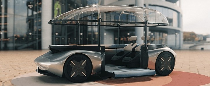 The AKXY2 concept is a sustainable, multi-functional and sustainable living room on wheels