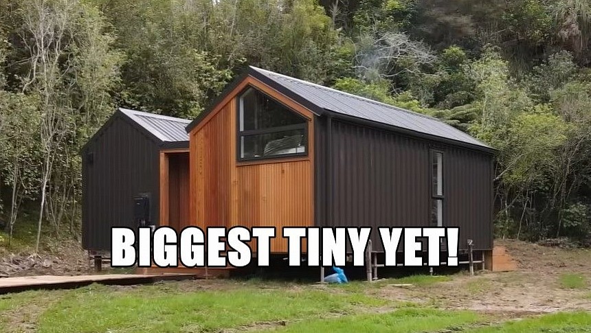 The Ashleigh is a modular tiny home that goes big on space and features